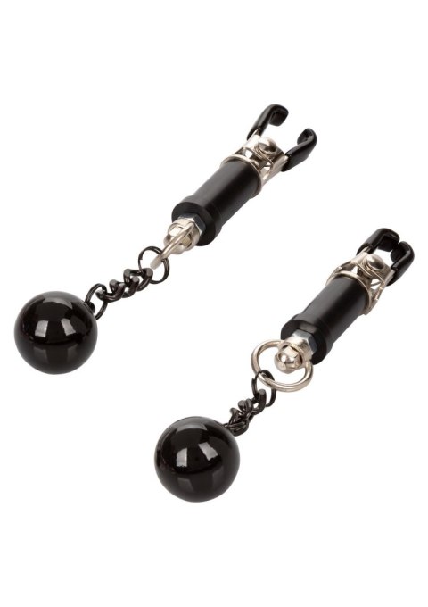 Weighted Twist Nipple Clamps Silver CalExotics Weighted Twist Nipple Clamps Silver CalExotics