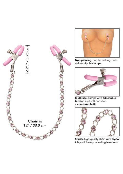 Crystal Nipple Teasers Metal CalExotics Crystal Nipple Teasers Metal CalExotics