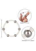 Steel Beaded Silicone Ring XL Transparent CalExotics