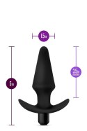 ANAL ADVENTURES PLATINUM SILICONE VIBRATING PLUG BLACK Blush