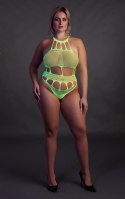 Body with Grecian Neckline - Neon Green - XL/XXXXL