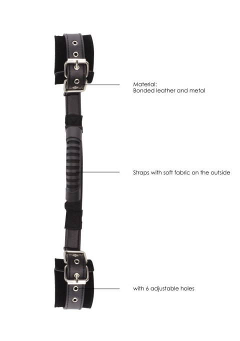 Bonded Leather Hand Cuffs With Handle Ouch! Bonded Leather Hand Cuffs With Handle Ouch!