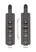 Bonded Leather Hand or Ankle Cuffs - With Adjustable Straps Ouch!