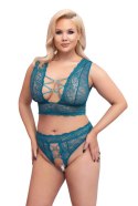 Bra Set teal XL Cottelli CURVES