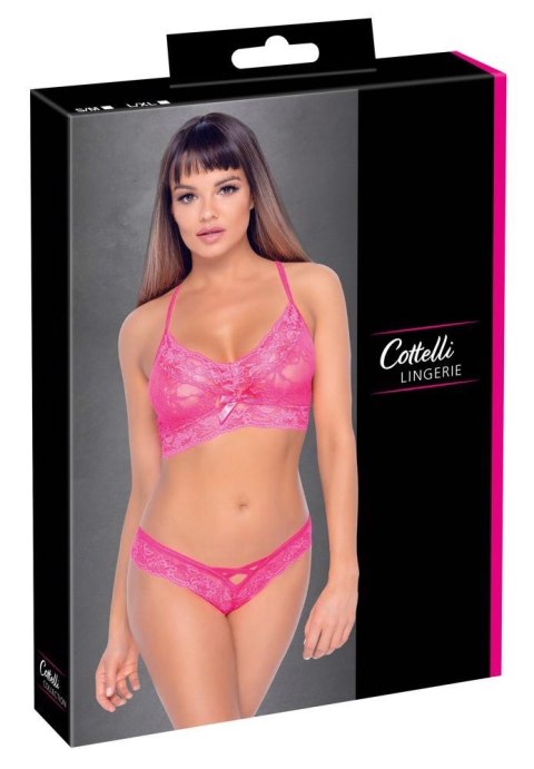 Bra and Briefs pink L/XL Cottelli LINGERIE