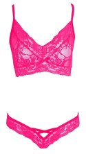 Bra and Briefs pink L/XL Cottelli LINGERIE