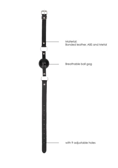 Breathable Ball Gag - With Bonded Leather Straps Ouch! Breathable Ball Gag - With Bonded Leather Straps Ouch!