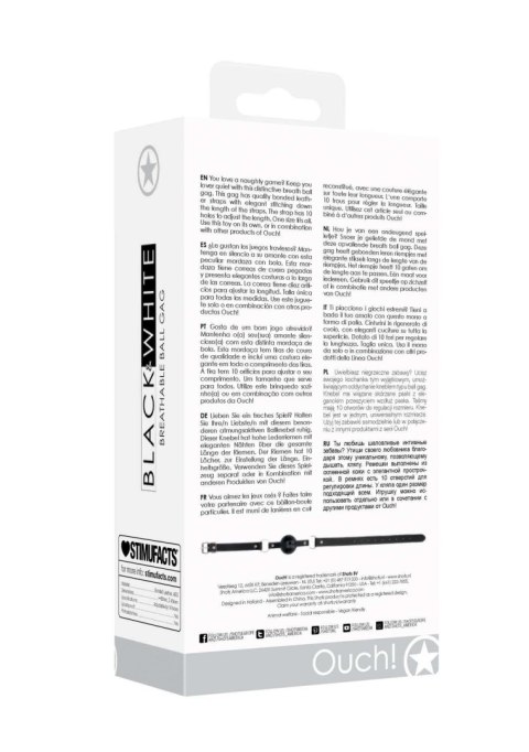 Breathable Ball Gag - With Bonded Leather Straps Ouch! Breathable Ball Gag - With Bonded Leather Straps Ouch!
