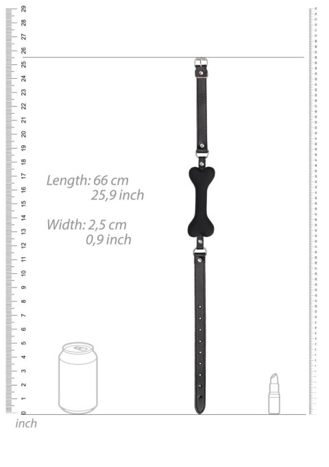 Silicone Bone Gag - With Adjustable Bonded Leather Straps Ouch! Silicone Bone Gag - With Adjustable Bonded Leather Straps Ouch!