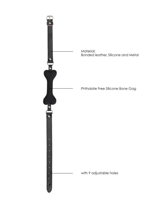 Silicone Bone Gag - With Adjustable Bonded Leather Straps Ouch! Silicone Bone Gag - With Adjustable Bonded Leather Straps Ouch!