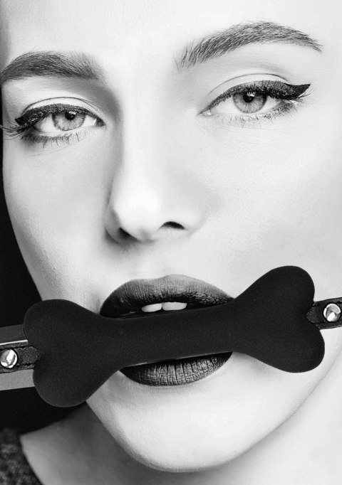 Silicone Bone Gag - With Adjustable Bonded Leather Straps Ouch! Silicone Bone Gag - With Adjustable Bonded Leather Straps Ouch!