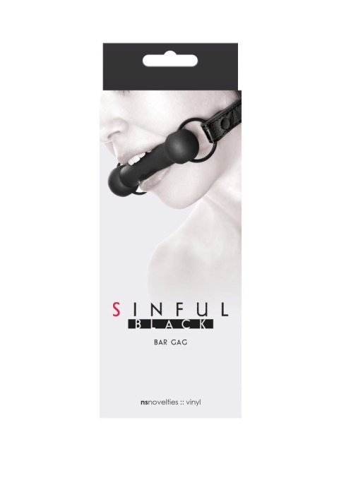 Sinful Bar Gag Black NS Novelties Sinful Bar Gag Black NS Novelties