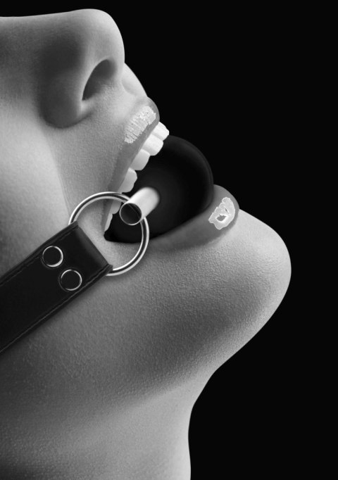 Solid Ball Gag - With Bonded Leather Straps Ouch! Solid Ball Gag - With Bonded Leather Straps Ouch!
