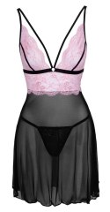 Babydoll black/pink 2XL Cottelli LINGERIE