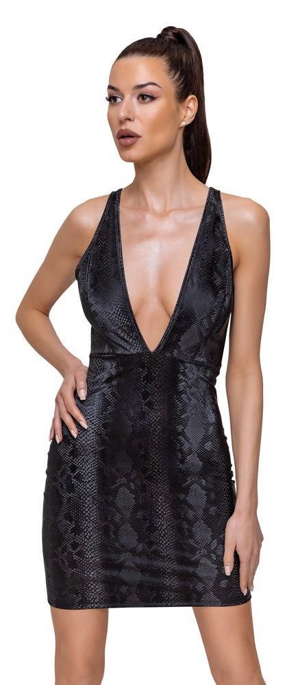 Sukienka czarna skóra węża Dress Snake S Cottelli PARTY Sukienka czarna skóra węża Dress Snake S Cottelli PARTY
