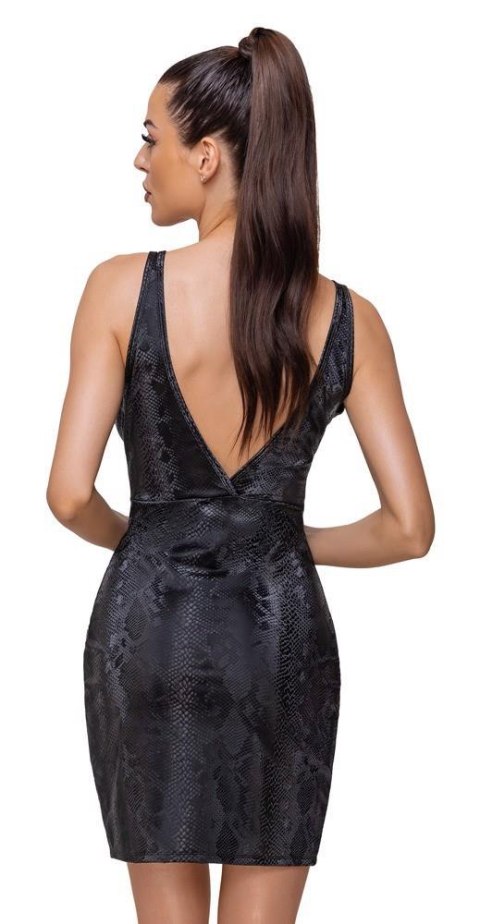 Sukienka czarna skóra węża Dress Snake S Cottelli PARTY Sukienka czarna skóra węża Dress Snake S Cottelli PARTY