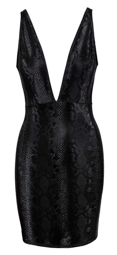 Sukienka czarna skóra węża Dress Snake S Cottelli PARTY Sukienka czarna skóra węża Dress Snake S Cottelli PARTY