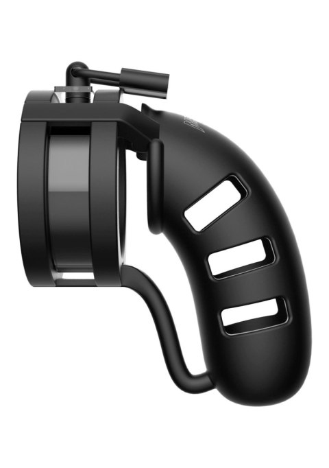Model 19 - Chastity - 4.5"""" - Sil Cage Ballsplitter - Black ManCage Model 19 - Chastity - 4.5"""" - Sil Cage Ballsplitter - Black ManCage
