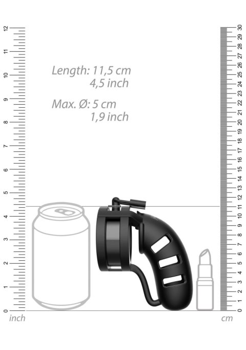 Model 19 - Chastity - 4.5"""" - Sil Cage Ballsplitter - Black ManCage Model 19 - Chastity - 4.5"""" - Sil Cage Ballsplitter - Black ManCage