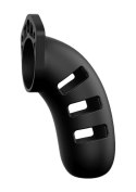 Model 21 - Chastity - 4.5"""" - Silicone Cock Cage - Black ManCage