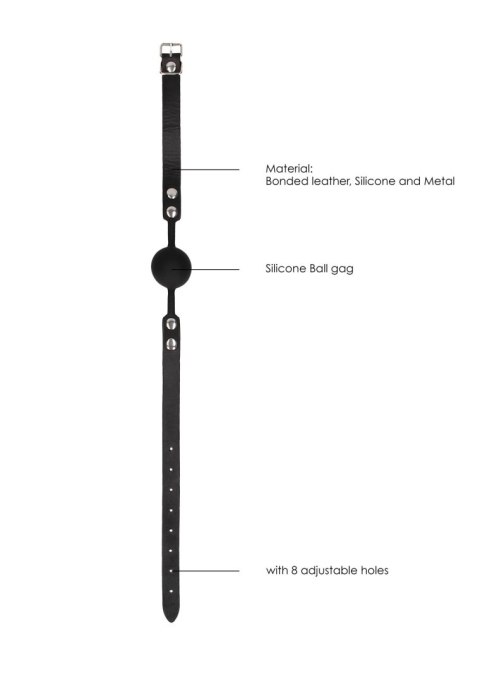 Silicone Ball Gag - with Adjustable Bonded Leather Straps Ouch! Silicone Ball Gag - with Adjustable Bonded Leather Straps Ouch!