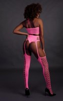 Two Piece with Crop Top and Stockings - Pink - XS/XL Ouch!