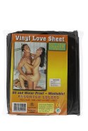 VINYL BED SHEET BLACK 158x227CM NMC