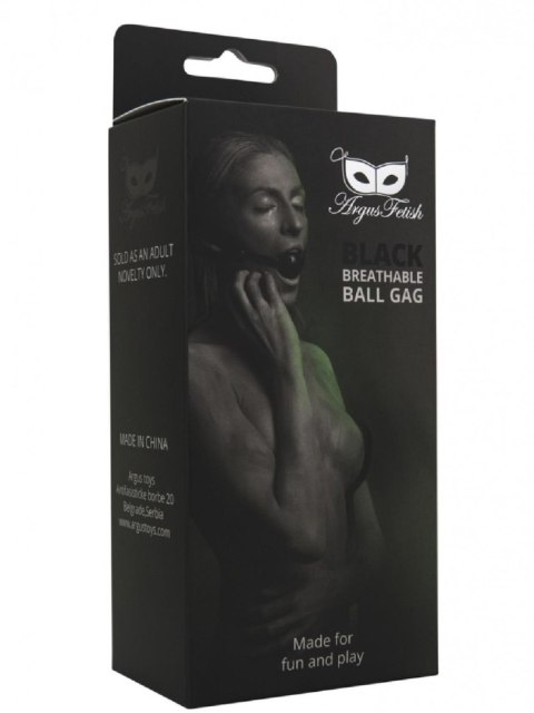 Black Breathable Ball Gag Argus Black Breathable Ball Gag Argus