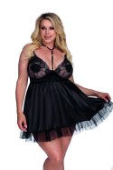 CYLA black chemise XL+ (XXL/XXXL) czarna halka Anais