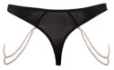 STRINGI CZARNE Z PERŁAMI S/M Cottelli LINGERIE