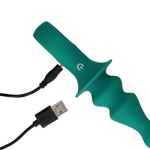 Korek wibrujący analny zatyczka z uchwytem gładki silikon 16,5cm USB Loveline Korek wibrujący analny zatyczka z uchwytem gładki silikon 16,5cm USB Loveline