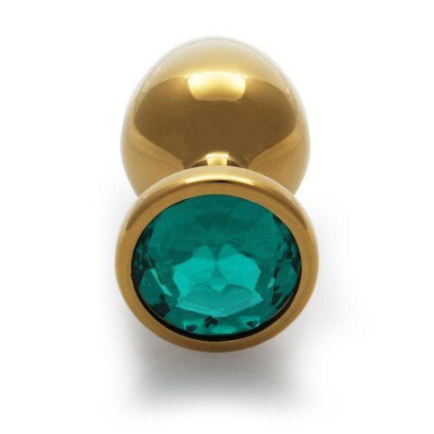ZŁOTY METALOWY KOREK ANALNY PLUG Z DIAMENTEM 7 CM WODOODPORNY Ouch!