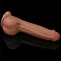 11.5'' King Sized Sliding Skin Dual Layer Dong Brown Lovetoy