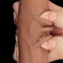 11.5'' King Sized Sliding Skin Dual Layer Dong Brown Lovetoy