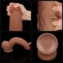 12'' King Sized Sliding Skin Dual Layer Dong Brown Lovetoy