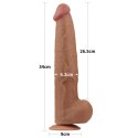 13.5'' King Sized Sliding Skin Dual Layer Dong Brown Lovetoy