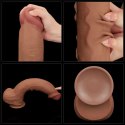 14'' King Sized Sliding Skin Dual Layer Dong Brown Lovetoy