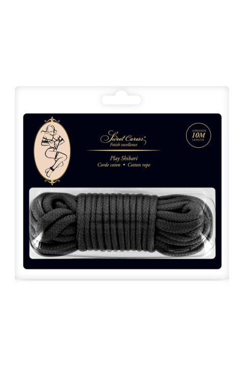 SM BONDAGE ROPE BLACK 10M (Size: T2) Sweet Caress SM BONDAGE ROPE BLACK 10M (Size: T2) Sweet Caress