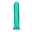 Żelowe zielone dildo z przyssawką waginalne i analne 25 cm RealRock