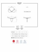 Czerwony komplet biustonosz stringi 838-seg-3 s/m Obsessive