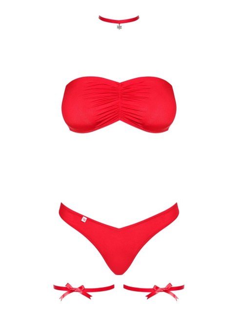 Komplet sex mikołajka biustonosz figi kissmas s/m Obsessive Komplet sex mikołajka biustonosz figi kissmas s/m Obsessive