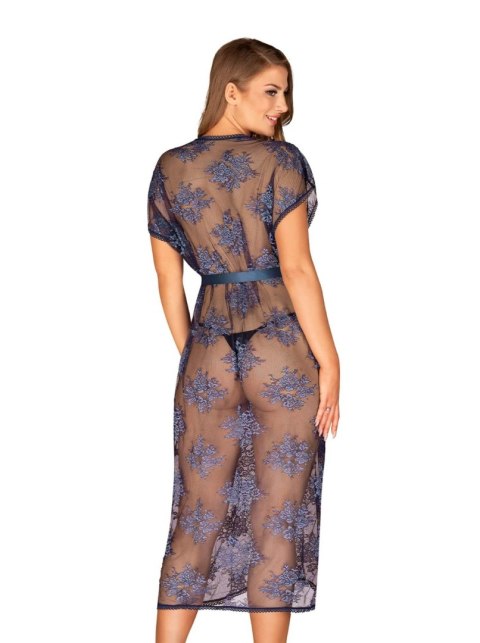 Długi prześwitujący szlafrok erotyka flowlace l/xl Obsessive Długi prześwitujący szlafrok erotyka flowlace l/xl Obsessive
