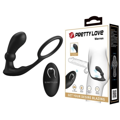 PRETTY LOVE - Warren Black, 12 vibration functions 12 pulse wave settings Wireless remote control Pretty Love