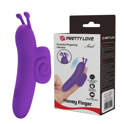 PRETTY LOVE - Snail Honey Finger, 10 vibration functions Memory function Pretty Love