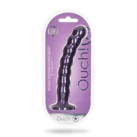 Beaded Silicone G-Spot Dildo - 8'' / 20,5 cm Ouch! Beaded Silicone G-Spot Dildo - 8'' / 20,5 cm Ouch!