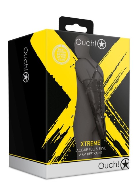 Lace-up Full Sleeve Arm Restraint - Black Ouch! Lace-up Full Sleeve Arm Restraint - Black Ouch!
