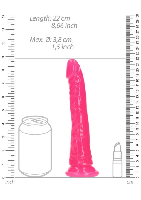 Slim Realistic Dildo with Suction Cup - Glow in the Dark - 8'' / 20 cm RealRock Slim Realistic Dildo with Suction Cup - Glow in the Dark - 8'' / 20 cm RealRock