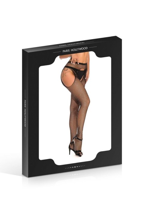 BLACK STRASS OPEN TIGHTS TU (Size: TU) Paris Hollywood BLACK STRASS OPEN TIGHTS TU (Size: TU) Paris Hollywood