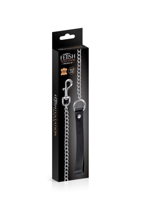METAL LEASH WITH COW LEATHER WRIST Fetish Premium METAL LEASH WITH COW LEATHER WRIST Fetish Premium