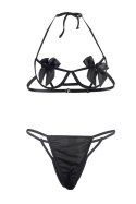 SET 2 PCS BLACK BOWS TU (Size: TU) Paris Hollywood